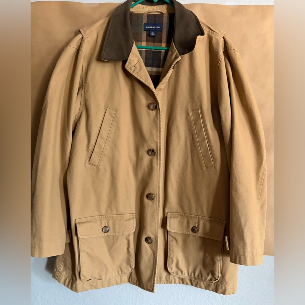 Lands' End Tan Utility Jacket